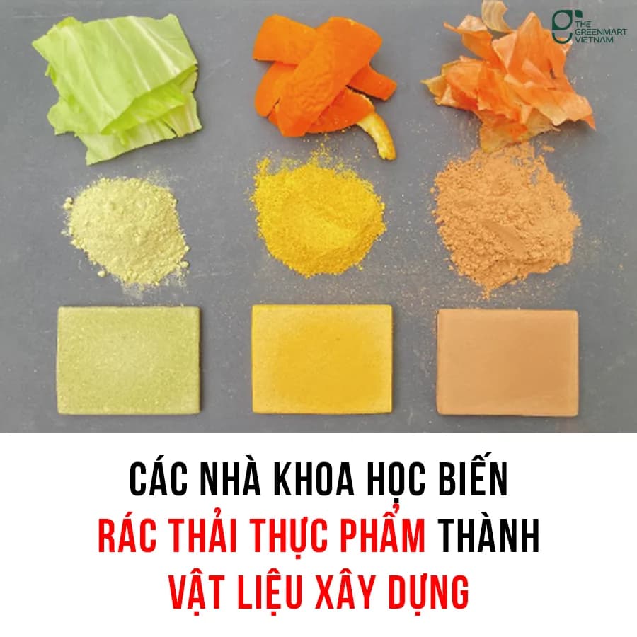 Các nhà khoa học biến rác thải thực phẩm thành vật liệu xây dựng
