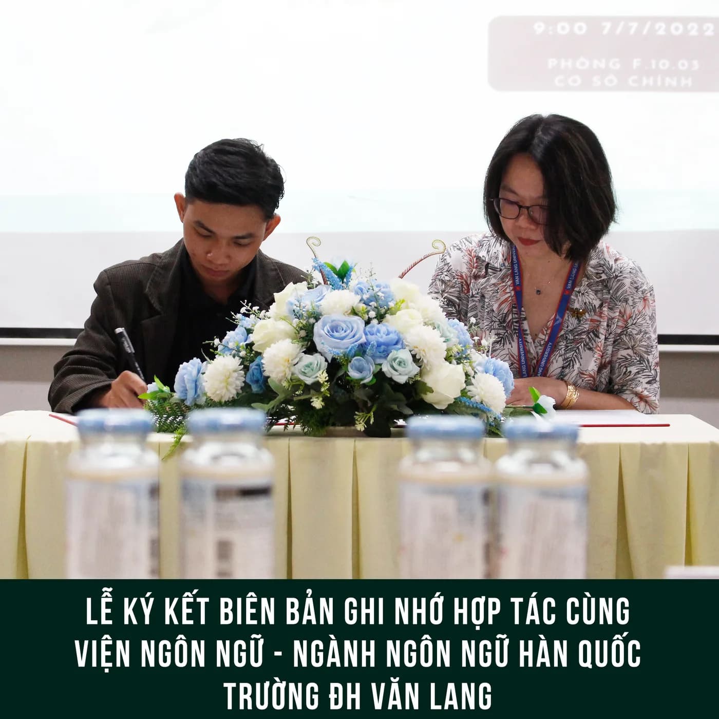 LỄ KÝ KẾT BIÊN BẢN GHI NHỚ MOU GIỮA CÔNG TY TNHH THE GREENMART VIETNAM VÀ VIỆN NGÔN NGỮ-NGÀNH NGÔN NGỮ HÀN QUỐC (TRƯỜNG ĐH VĂN LANG)