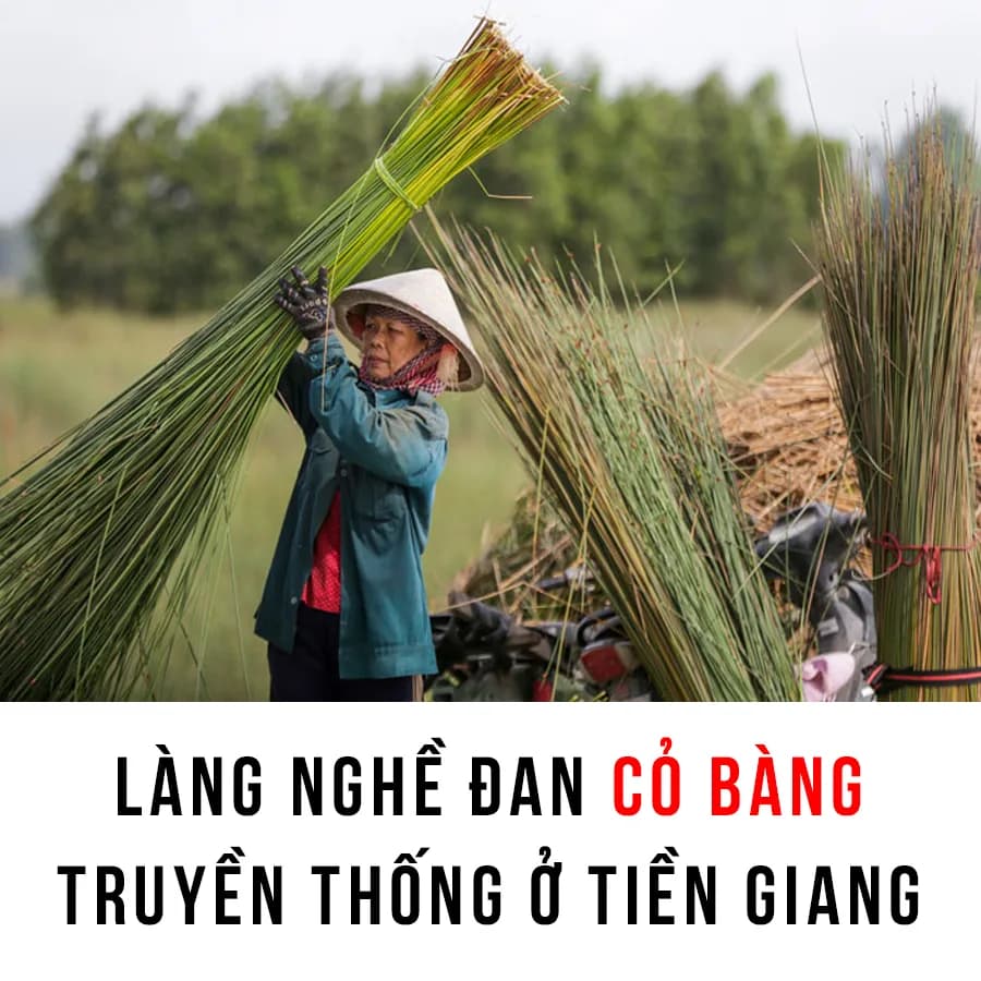 Làng nghề đan cỏ bàng truyền thống ở Tiền Giang